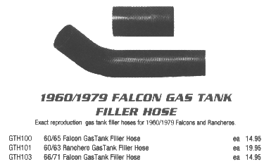 Fuel filler hose pic from Dearborn Classics catalog