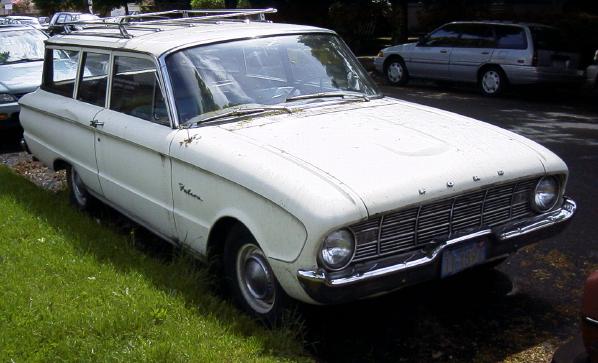 '60 Falcon 2dr Wagon, lt front 3/4 profile