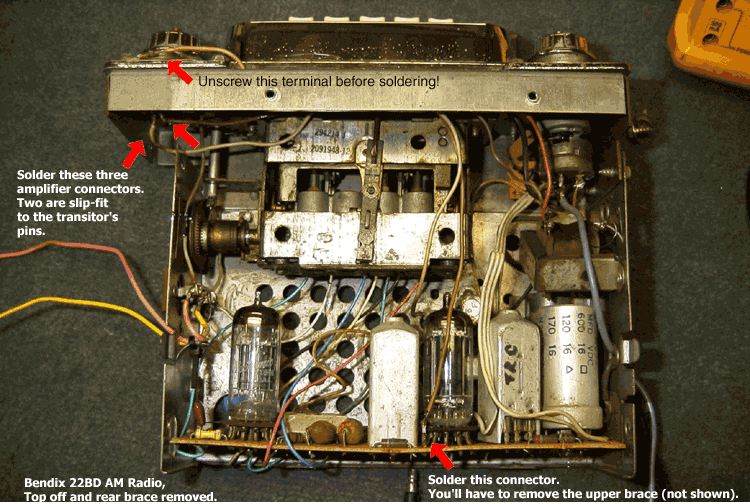 Bendix 22BD top view, with cover & rear brace removed.