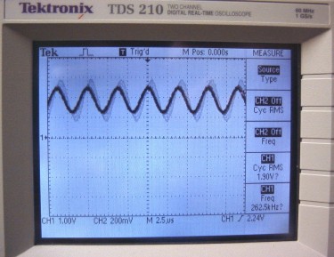 Oscilloscope wavefore of IF section